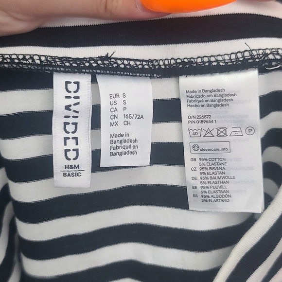 3 for $25 Two size small Y2K Mini Skirts Blue Peplum Black & White Stripes - Picture 6 of 6